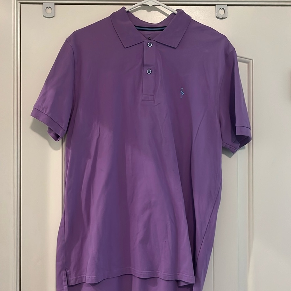 Light purple polo style shirt. Size L
